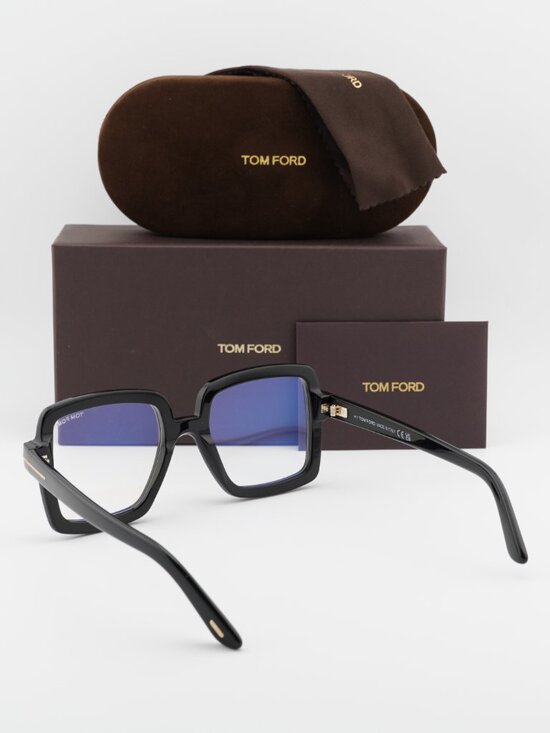 Tom Ford FT5913-B 001 Square Eyeglasses 53mm – Shiny Black main image 5